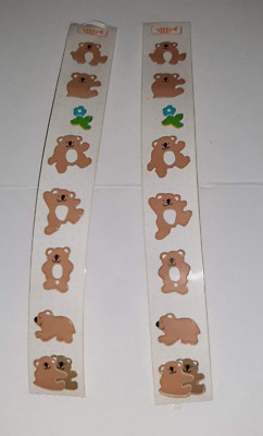 Vintage 80s TOOTS Koala Bears Sticker Strips x2 Mods Cardesign 1982