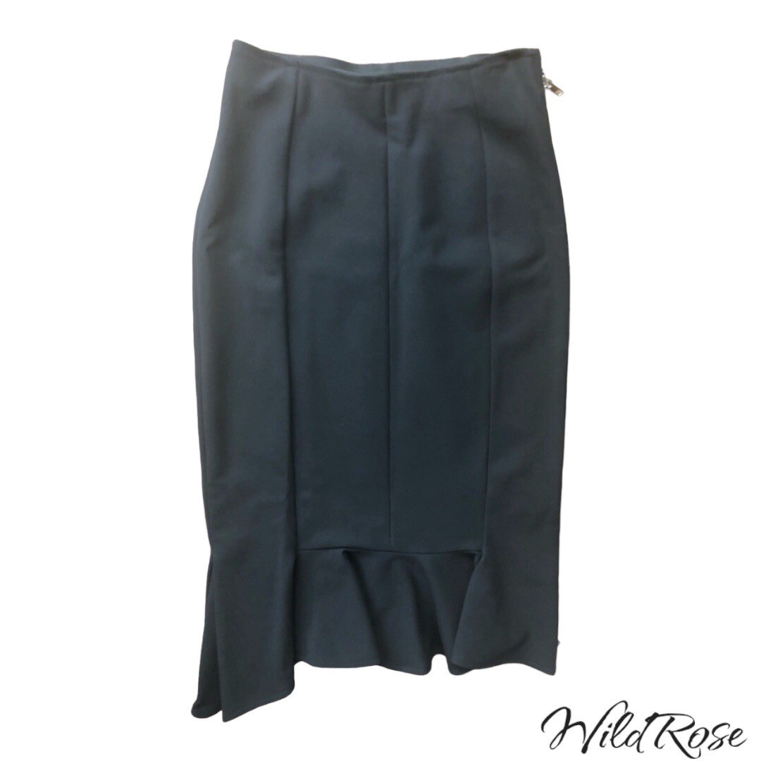 Givenchy Black Asymmetrical Ruffle Hem Bodycon exposed
