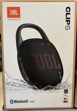 JBL Clip 5 Portable Bluetooth Speaker Black IP67 Waterproof NEW Sealed