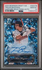 2024 BOWMAN DRAFT SAPPHIRE SAPPHIRE SELECTIONS AUTO TRAVIS BAZZANA PSA 10