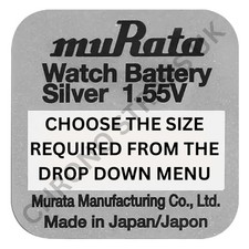 Murata Watch Battery SR 1.55V Silver Oxide Coin Cell Full Range UK
