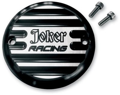 Joker Machine Points Cover Finned Joker Racing Anodized Black 02-98JFB