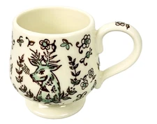 Anthropologie Black Raven Mug Stag Deer Flora and Fauna Collection 8oz
