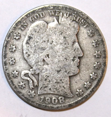 1908-P Barber Half Dollar - Good - #9339DAC