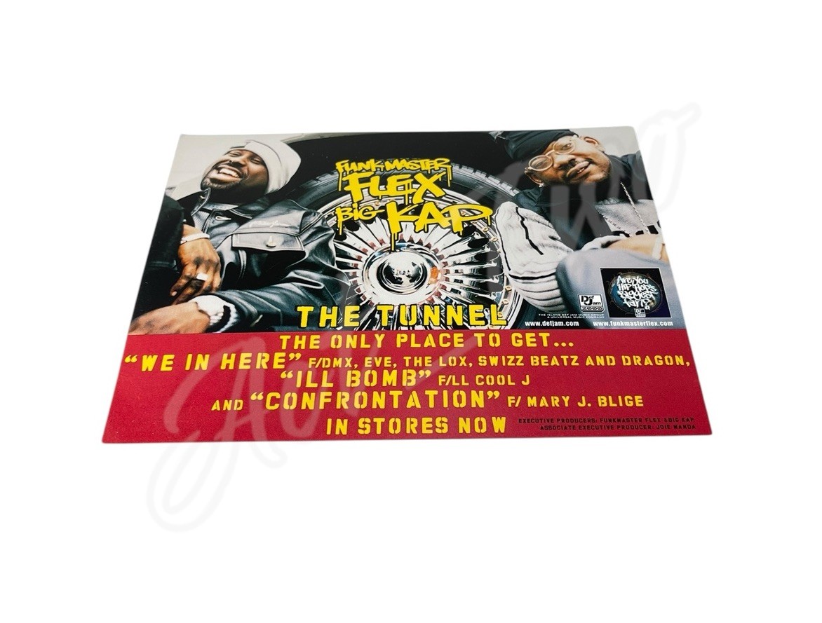 Vintage 1999 FUNKMASTER FLEX & BIG KAP The Tunnel 8”x6” PROMO FLYER AD 2pac