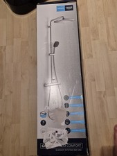 Grohe Vitalio Comfort 250 – Duschsystem zur Wandmontage mit Thermostat (eckig 2
