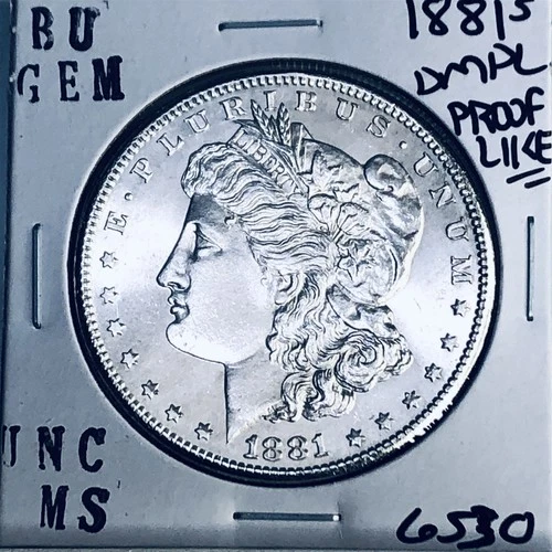 1881 S BU GEM MORGAN SILVER DOLLAR UNC MS+++ U.S. MINT RARE COIN 6530