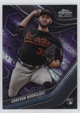 2023 Topps Chrome Black Purple Mini-Diamond Refractor /150 Grayson Rodriguez v9t