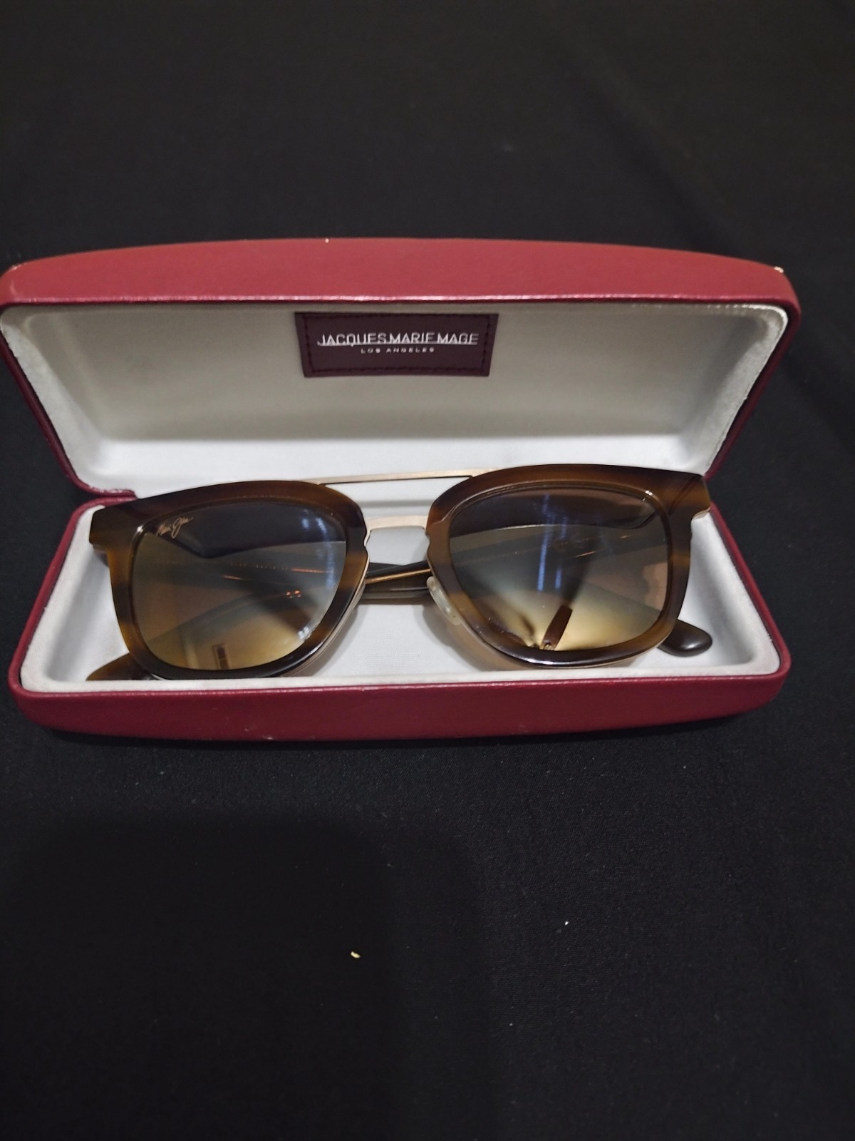 Jacques Marie Mage Viola Cat Eye Sunglasses Brown Gradient Tinted UV400 145