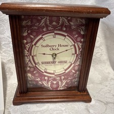 Sudberry House 6.25  sq frame walnut clock  parts needlework art display NEW