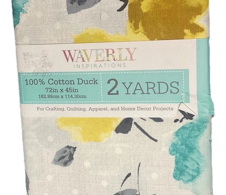 ~ 2 Yards Fabric-Material Waverly ￼100% Cotton Duck ￼ sewing, crap upholstery - Image 2 of 4
