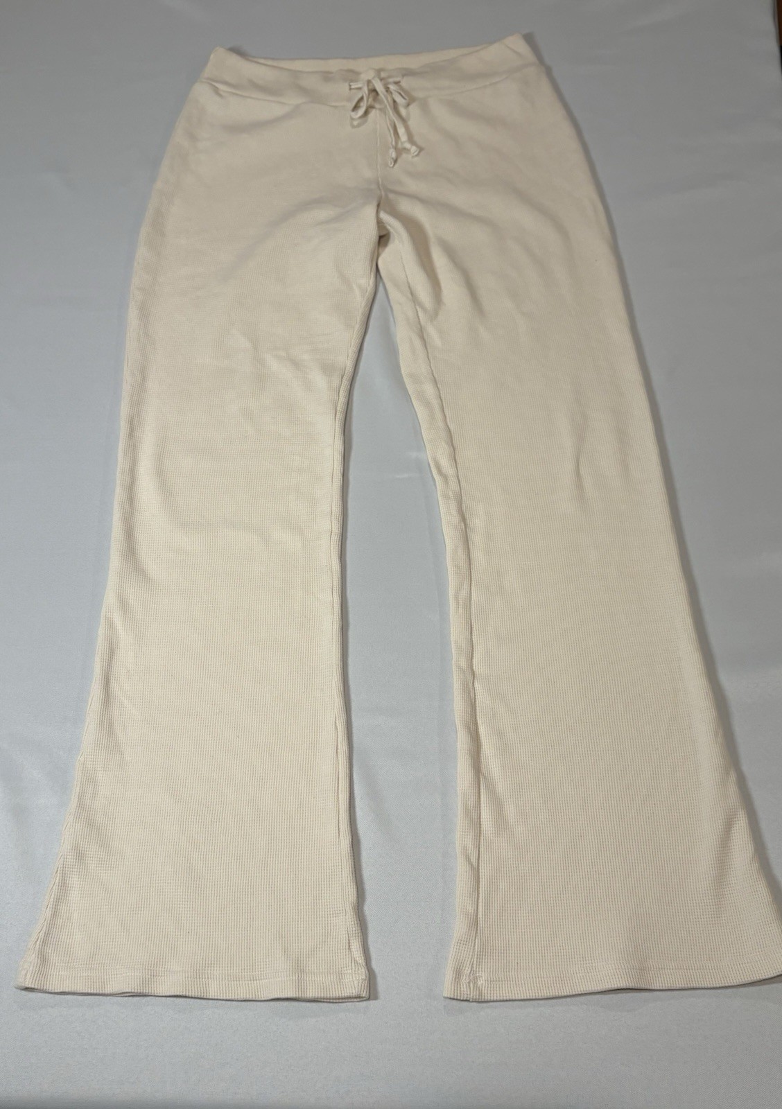 Brandy Melville Knit Drawstring Flared Pants Soli… - image 1