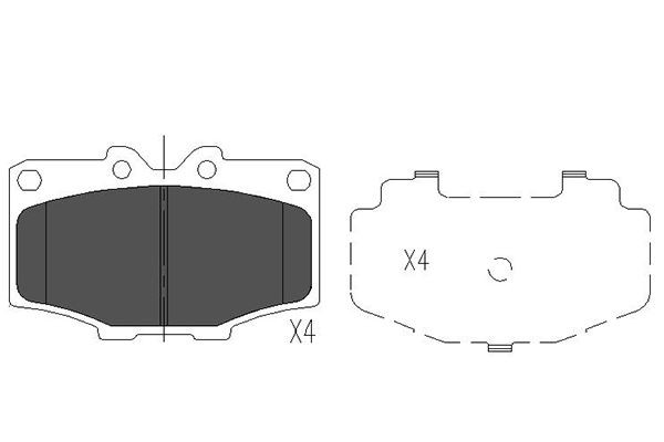 Kavo Parts BremsbeläGe Bremsbelagsatz FüR Toyota Land Cruiser LJ12_ KZJ12_-image