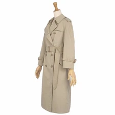 Burberry Vintage Trench Coat with Check Design for Women, Used MOLO-0