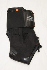 shock doctor ankle brace large black 851 laces under foot wrap hook  loop