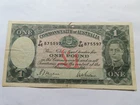 X13 Australia Commonwealth Bank (1938-1941) £1 Banknote P-26a w/ Pinholes