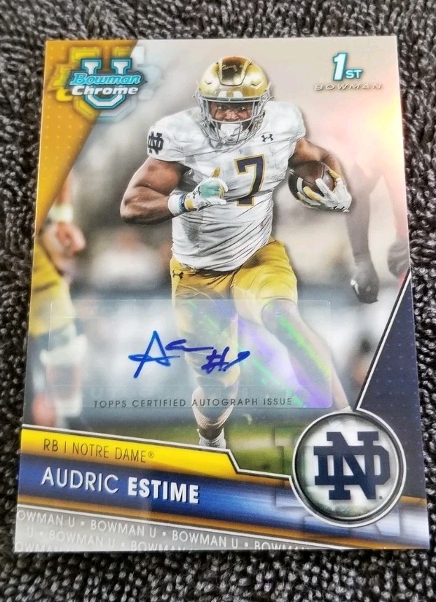 2023 Bowman University Chrome Audric Estime Refractor Auto #/499 Bowman 1st RC