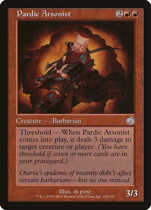 MTG Torment --- PARDIC ARSONIST --- Uncommon! NM! Magic the Gathering!