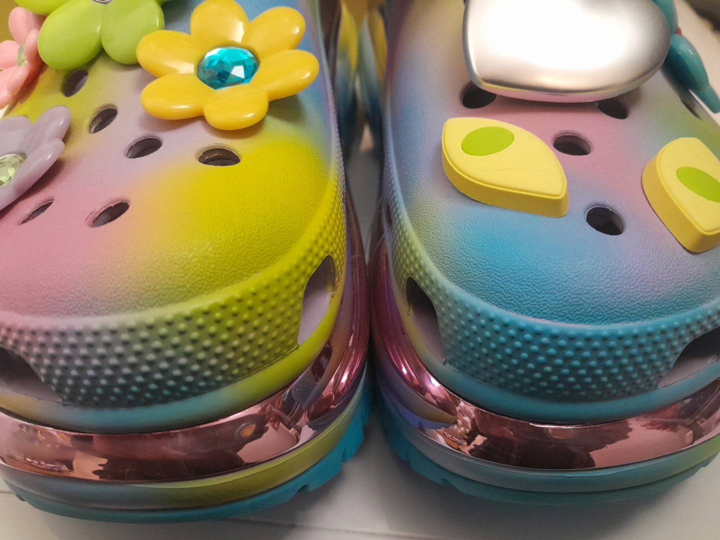 Lazy Oaf x Crocs Mega Crush Limited Edition Platform UK 7 EU 41 US 9 Rainbow image 7