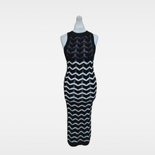AX Paris Racer Back Knitted Dress Colour Black/ White Size S/M