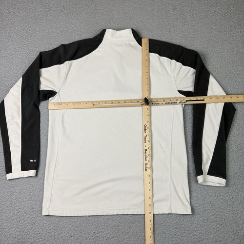 The North Face Sweatshirt Mens Medium White Tka 100 Pullover 1/4 Zip Fleece Gray - Picture 9 of 12