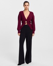 NEW EXPRESS 88 BLACK EDITOR STUDIO STRETCH TWILL HIGH WAISTED WIDE LEG PANTS 4