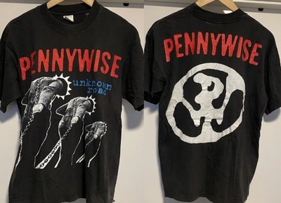Pennywise rock music tour concert 2 side black color Shirt VK10991