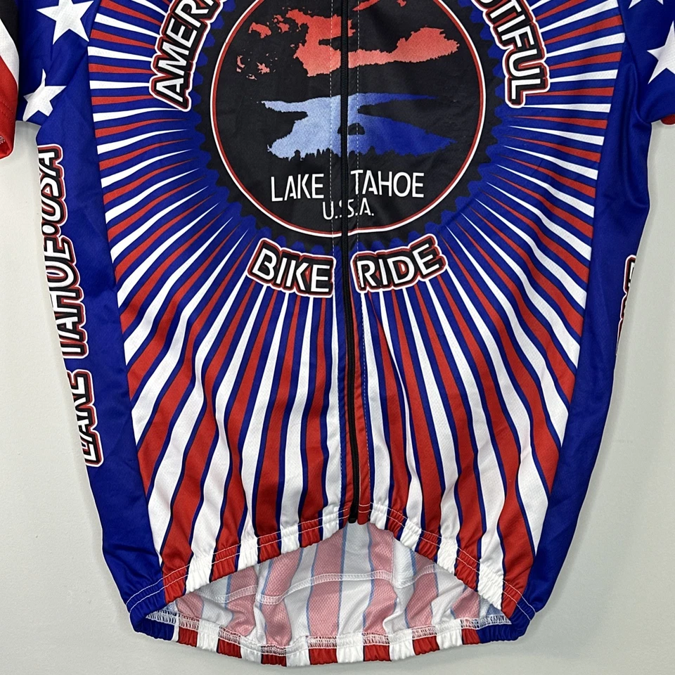 Camiseta deportiva de ciclismo Lake Tahoe USA mediana para hombre Foto 3 de 4