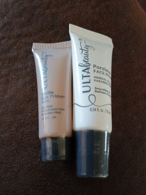 ULTA Beauty Poreless Face Primer 10mL/.33floz Matte Eye Primer 5 mL/.16floz Nude
