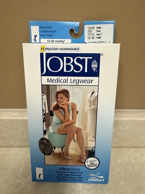 JOBST Womens Knee High Compression Socks 15-20 mmHg CT Small Suntan Free Ship