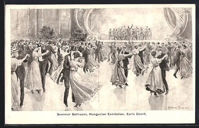 Künstler-AK sign. Howard Davie: Summer Ballroom, Hungarian Exhibition, Earls Co 