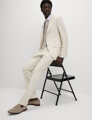 Marks & Spencer Herren Viskose Tailored Hose in Stone - M&S