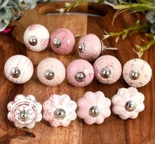 Knobs for Cabinets and Drawers Pink Assorted Knobs Vintage Ceramic Door Knobs...