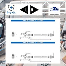2x ORIGINAL® Ate Bremsschlauch Hinten für Ford FOCUS IV FOCUS IV Turnier FOCUS
