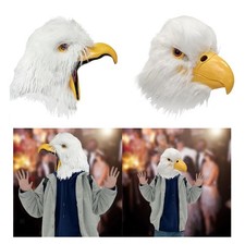 Bald Eagle Head Mask Headwear Halloween Costume for Fancy Dress Pub Role Play