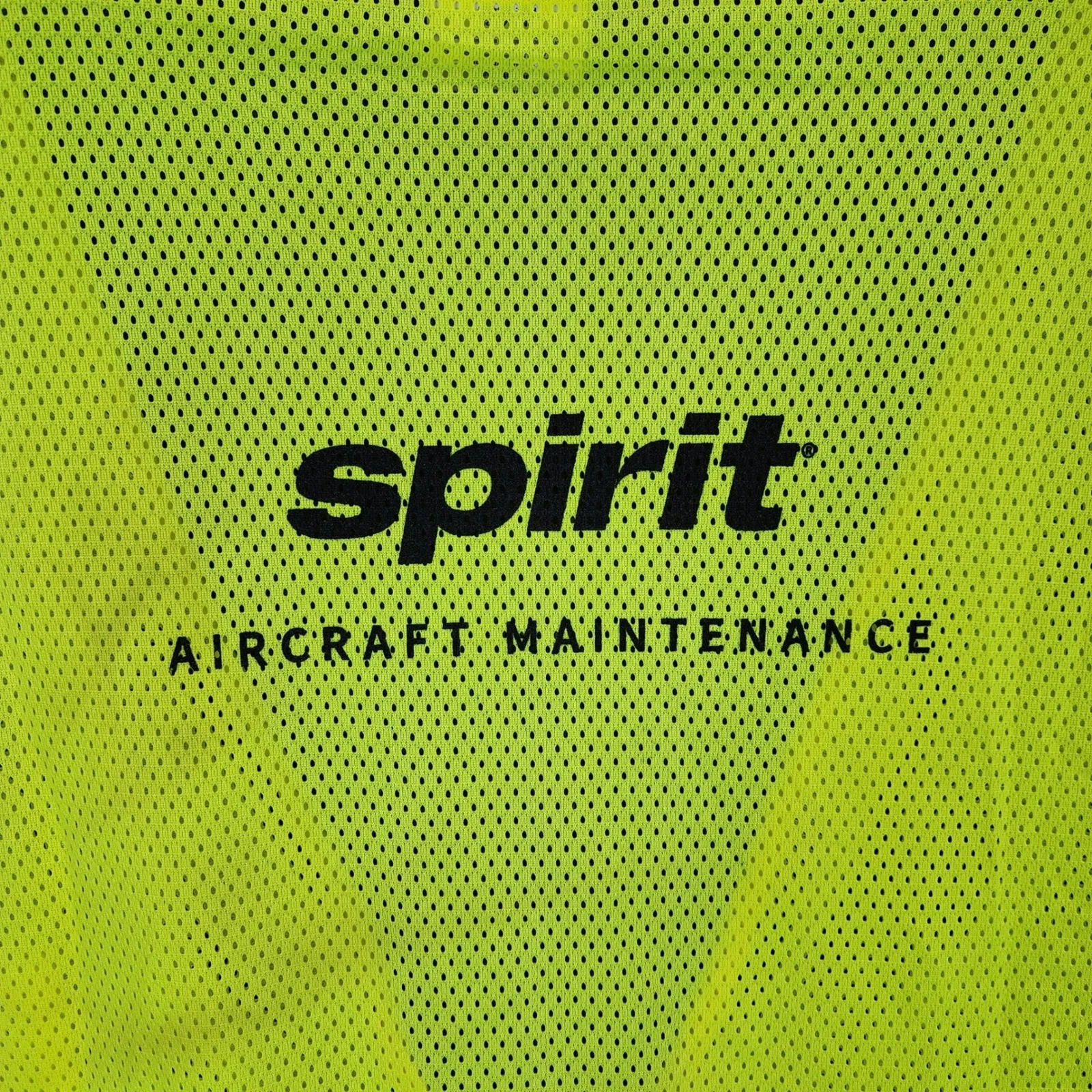 Radians Safety Vest Mens 3XL SV2GM3X Neon Yellow Spirit Aircraft Maintenance EUC image 3