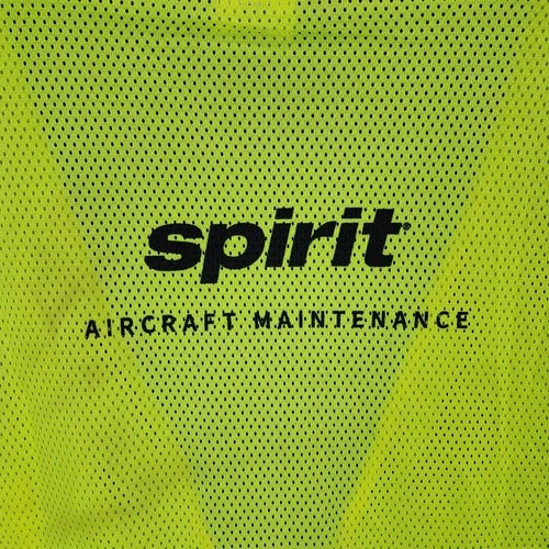 Radians Safety Vest Mens 3XL SV2GM3X Neon Yellow Spirit Aircraft Maintenance EUC image 3