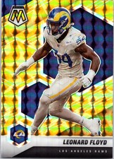 2021 Panini Mosaic #121 Leonard Floyd Prizm Reactive Yellow