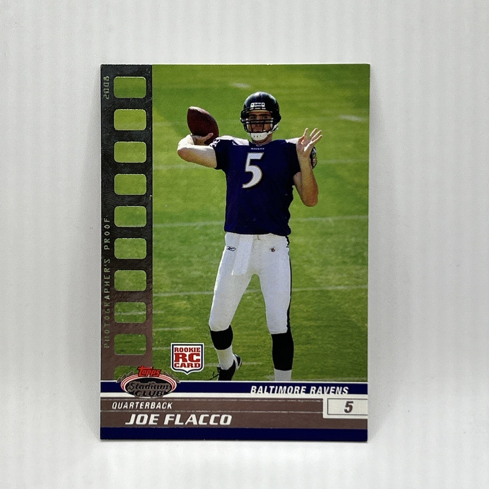 Joe Flacco Stadium Club #104 Photographers Proof