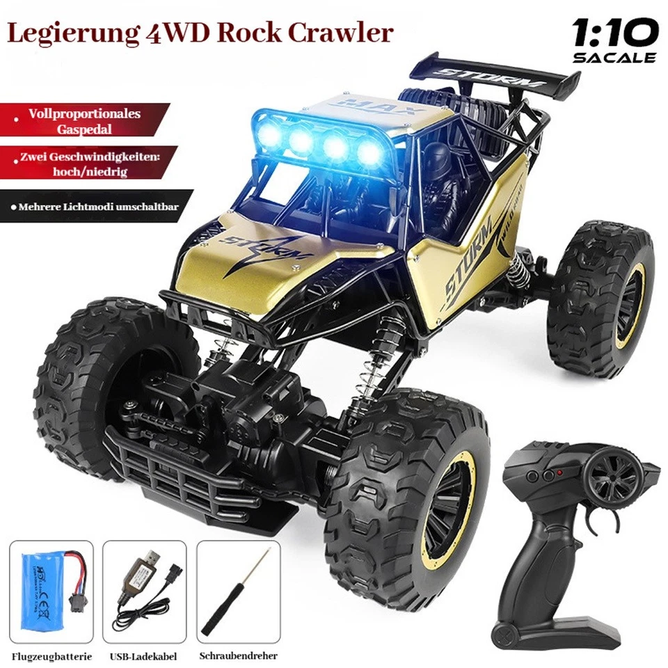 1:10 Ferngesteuertes Auto 25km/h High Speed 4WD RC Monster Crawler - Bild 2 von 4