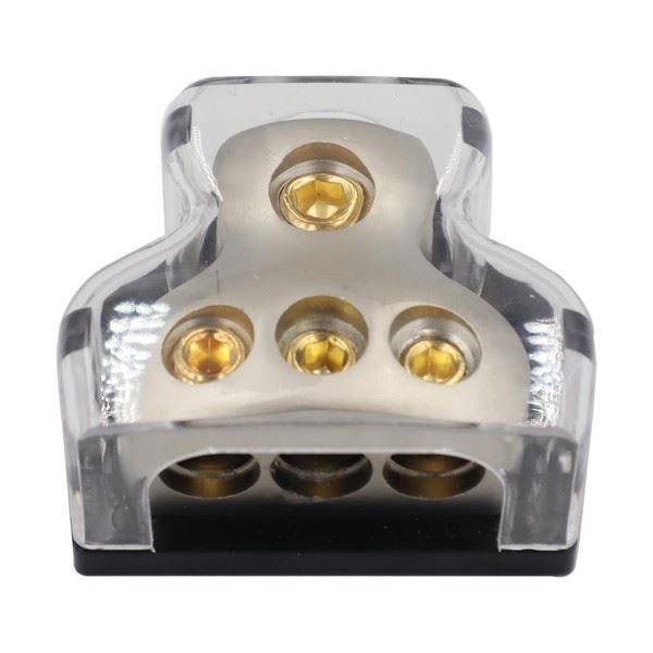 Amp Power Masse Verteilerblock 1X 0 AWG Eingang 3X 4 AWG Ausgang Car Audio-image
