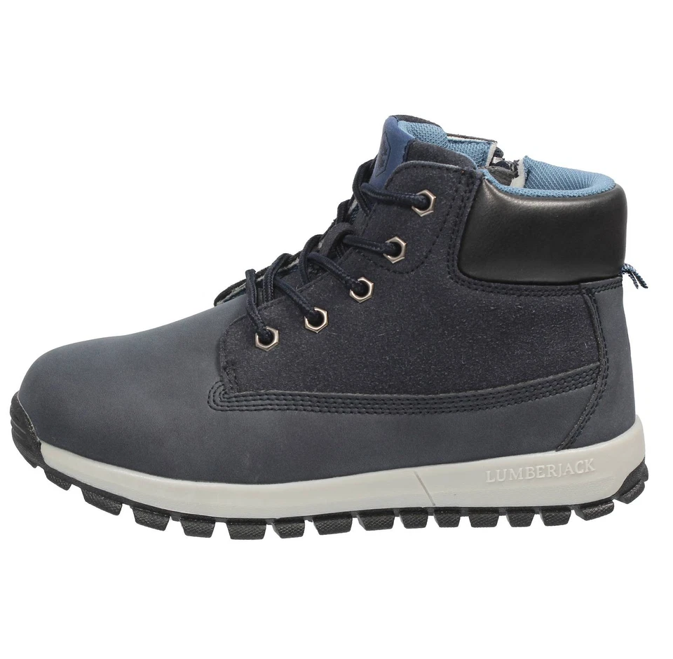 Lumberjack Saturn - Scarponcini Con Cerniera Blu - Junior Scarpe Bambino - Immagine 3 di 3