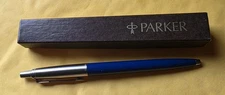 VINTAGE~NEW~OLD~STOCK~MIB~BLUE~"PARKER"~JOTTER~BALLPOINT~INK~PEN~w/~ORIGINAL~BOX