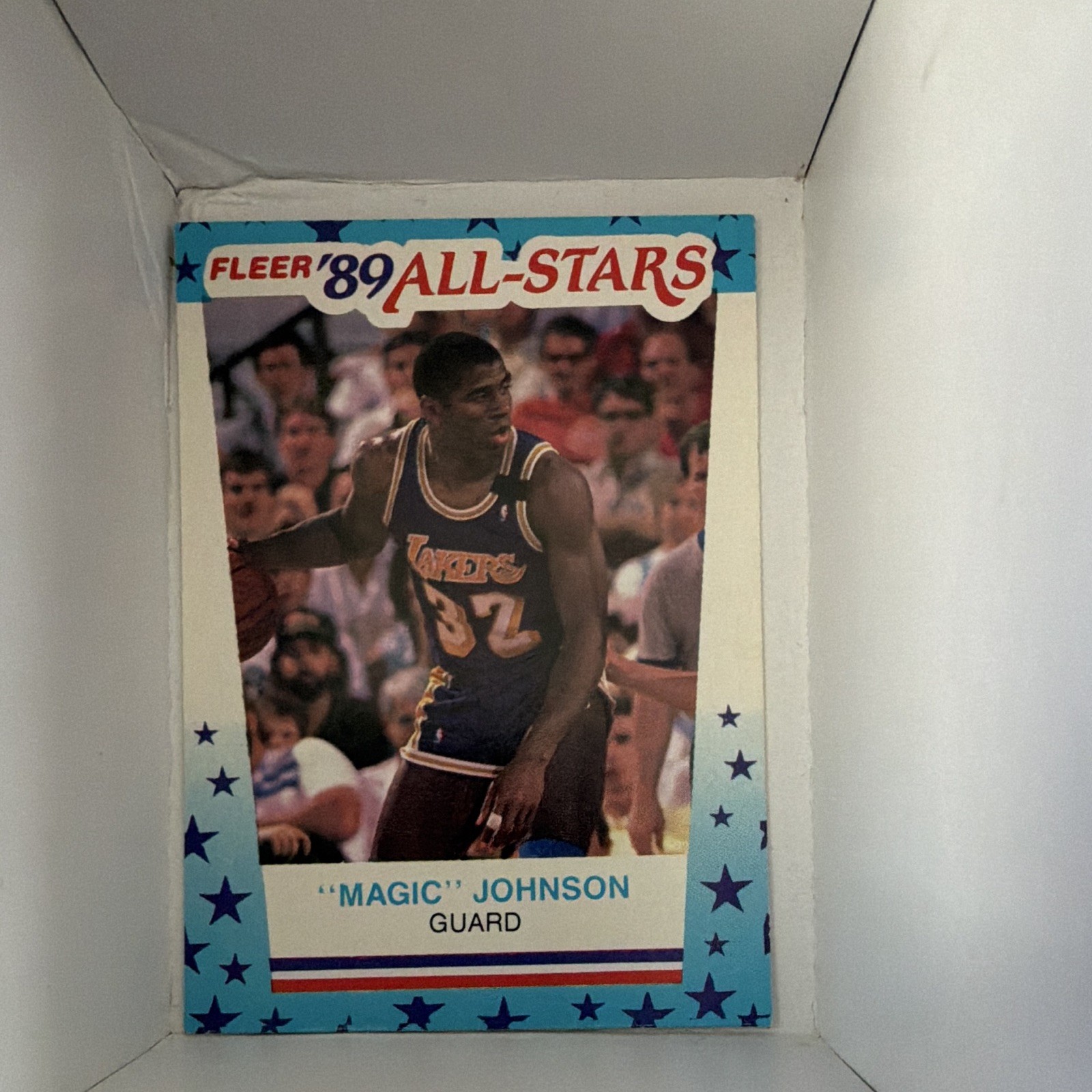 Fleer 1989 '89 All-Stars Magic Johnson Sticker No.5 Los Angeles Lakers