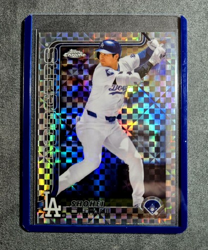 2025 Topps Chrome - RARE Shohei Ohtani #1 XFractor Los Angeles Dodgers Refractor