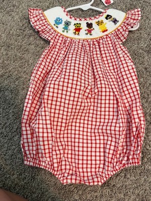 Daniel Tiger Smocked Frocks Bubble 12m