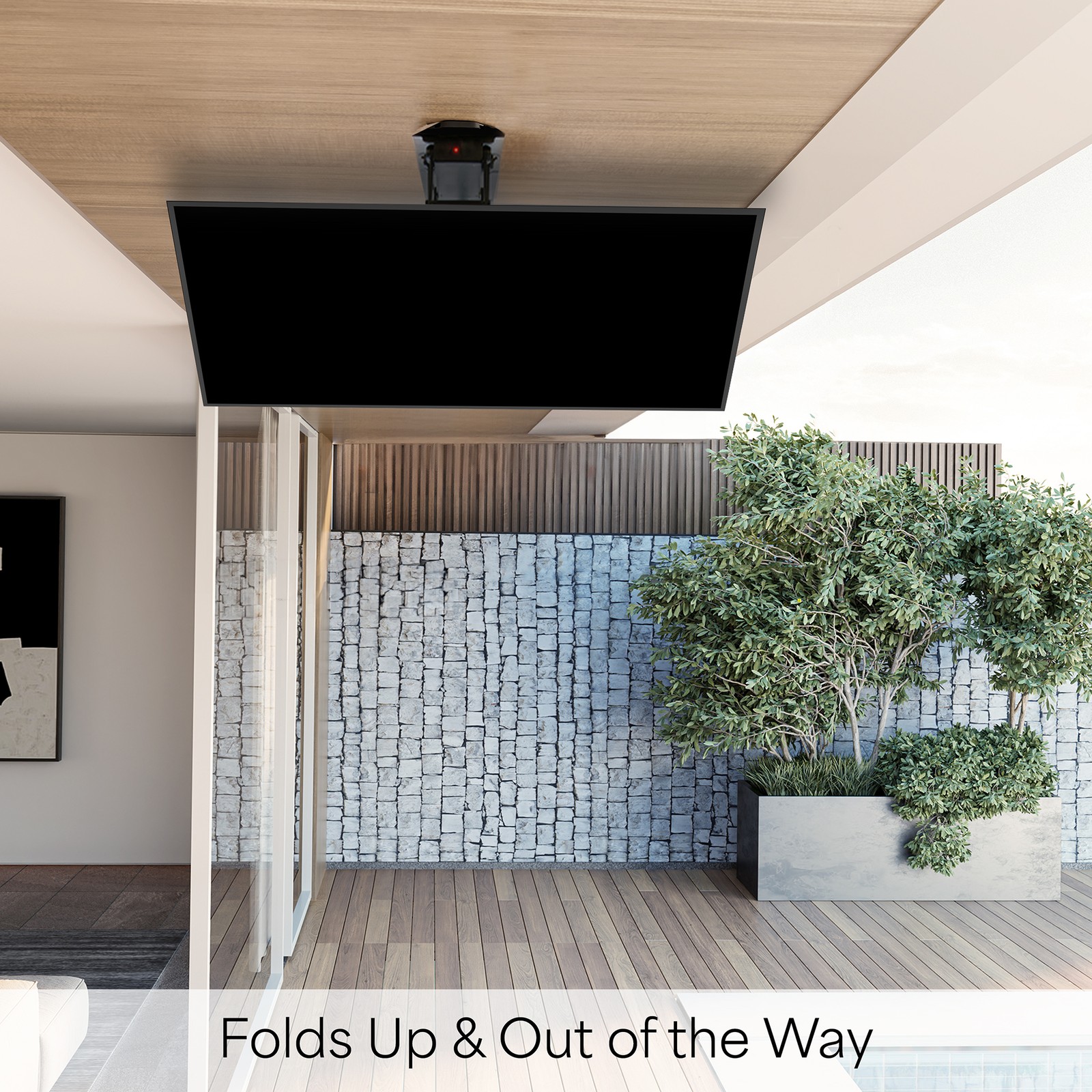 Electric Motorized Flip Down Pitched Roof Ceiling TV Mount for 23" to 55" Screen