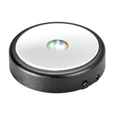 LED Light Base Multicolor Round Display Stand for Crystal Art Black Round