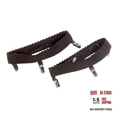 Womens Elastic Slip Leg Garter Belt Thigh High Stocking Suspender with Clip 