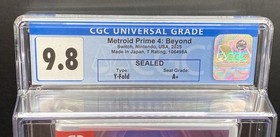Metroid Prime 4: Beyond CGC 9.8 A+ Graded Switch New Factory Sealed 1st Print